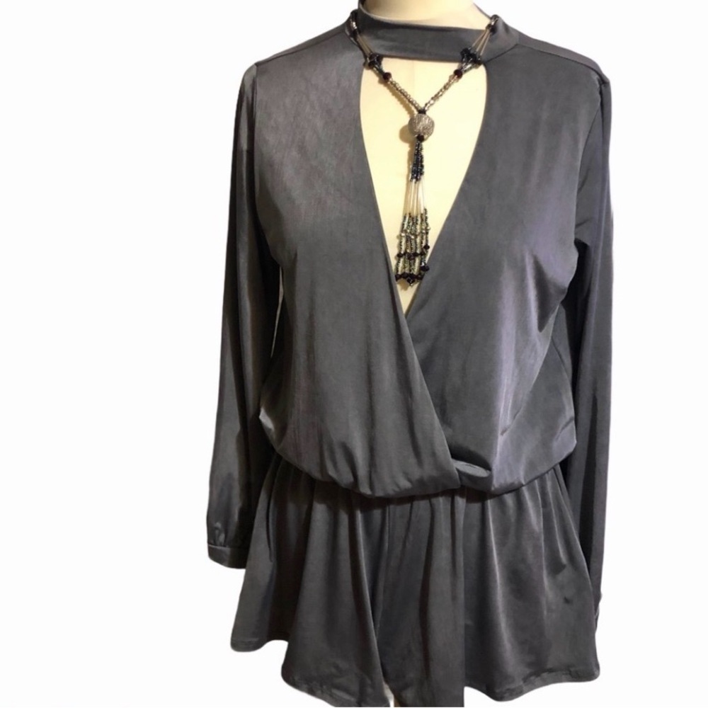 Elegant Gray Romper